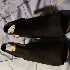 Comfortview, Black, Size 10, Suade-like Sandals